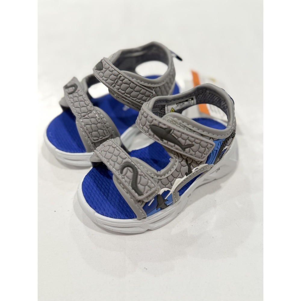 Carter's Tanis Shark Light Up Sandals Adjustable Straps Toddler Boys Size 5T NEW